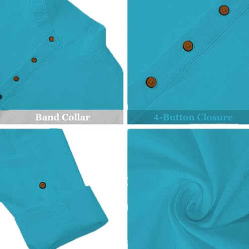 Image of Beige Color Cotton Blend Mandarin Neck Short Kurta Straight Kurta for Men (S)
