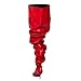 Thigh High Boots for Women Wide Calf Stiletto High Heel Over the Knee Pointed Toe Slouchy Stylish Pull On Long Boots(Red,9.5)