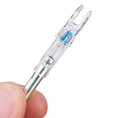 Lighted Nocks For Arrows, Crossbow Bolts (Pack Of 12 With Case), 0.244"/ 6.2 Mm Inside Diameter Led Archery Hunting (Blue) #TOP2