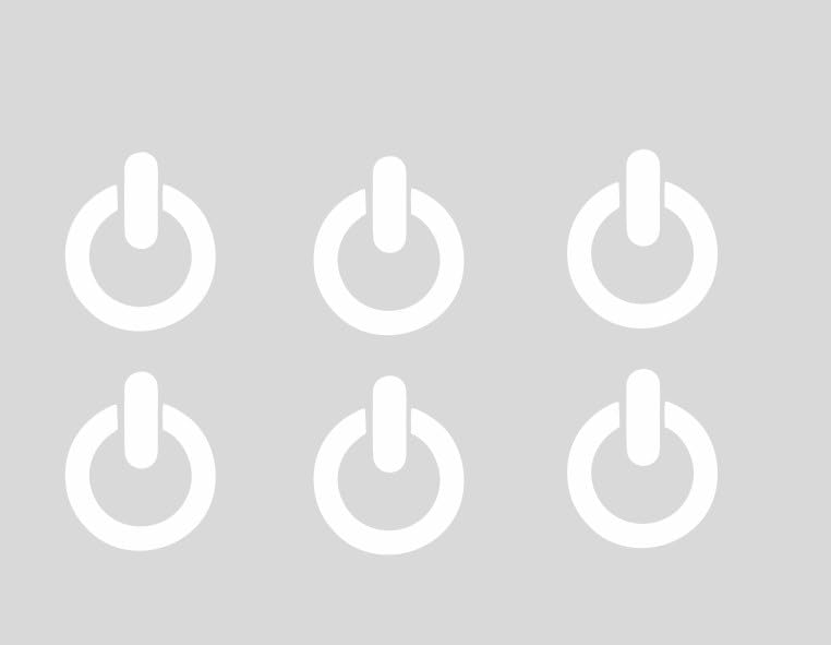 Autocollant symbole d'alimentation (RPM4/2) pour interrupteur (blanc, 10 mm)