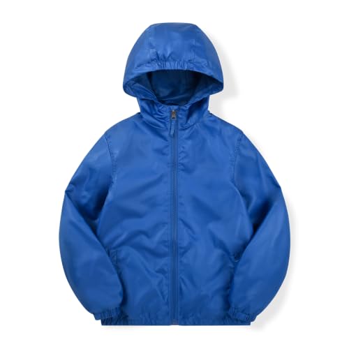 SNOW DREAMS - SNOW DREAMS Kids Lightweight Rain Jacket & Windbreaker - Blue Size 8 Spring Coat for Boys & Girls (25% Off Amazon Deal)