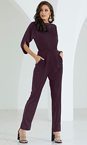 Image of KOH KOH Womens Short Sleeve Semi Formal Cocktail One Piece Jumpsuit Romper