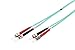 Produktbild DIGITUS LWL Glasfaserkabel - OM3 - 2 m - ST auf ST Stecker - LSZH - Duplex Multimode MM 50/125µ - 10 GBit/s - Glasfaser-Patchkabel, Netzwerkkabel, Ethernet-Kabel, LWL-Kabel - Aqua / Türkis