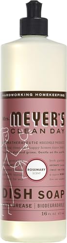 Image of Mrs. Meyer's Clean Day Liquid Dish Soap, Rosemary, 16 Ounce Bottles, 3pk