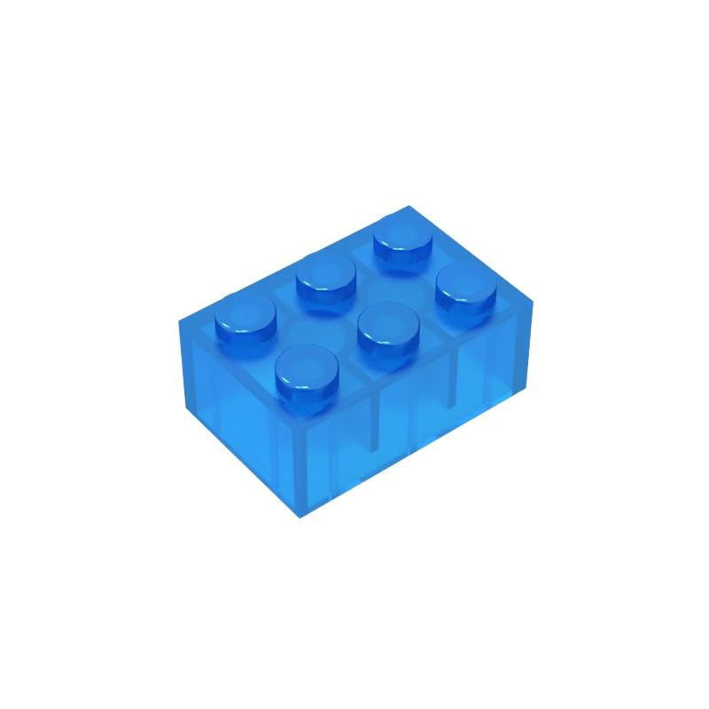 Gobricks 3002 Basic Bricks Brick 2x3 50 Pieces GDS-541 Compatible with Lego Building Blocks Color:Trans-Dark Blue — image 1