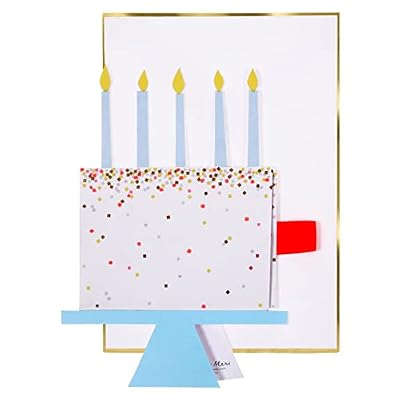 Meri Meri Cake Slice Stand-Up Birthday Card (Pack of 1)