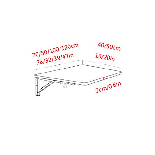 Table murale pliante pour bureau gain de place et table de cuisine rabattable