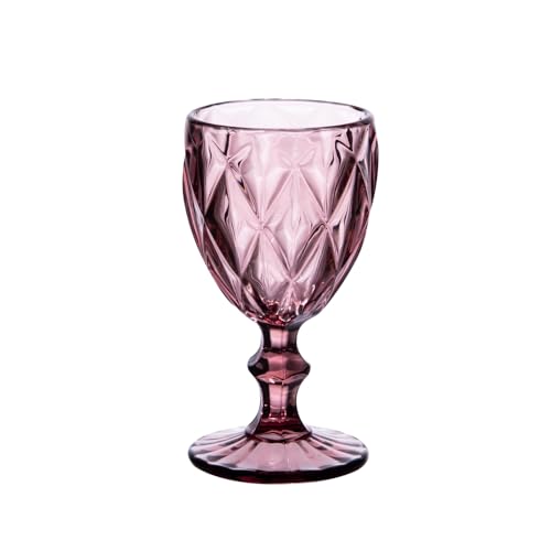 Trend - Boite de 6 verres à pied 25 cl diamond rose