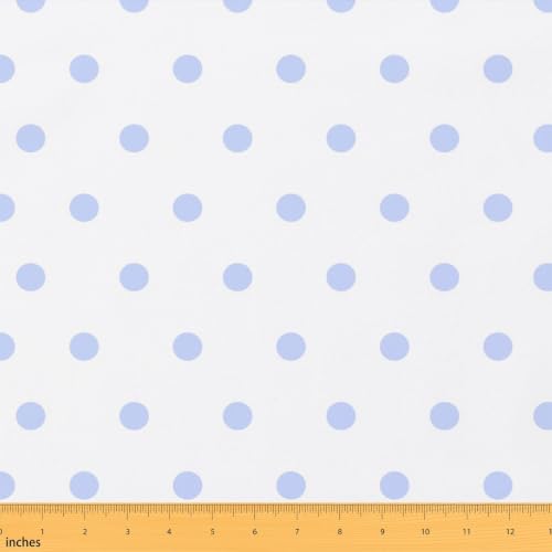 Polka Dots Fabric by The Yard,Cute Simple Geometric Dots Soft Polyester Fabric,Modern Style No Stretch Fabrics Kids Girls Sewing Lovers,White Purple Fabrics 2 Yard Bolt,72" L x 59" W