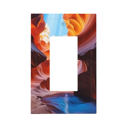 Antelope Canyon �E�H�[���v���[�g �������C�g�X�C�b�`�J�o�[ �M�����O�R���Z���g�J�o�[1�� �W���T�C�Y 5�C���` x 3�C���` �v���O�J�o�[ �d�C�X�C�b�`�v���[�g �z�[���f�R���[�V���� �Q�� �L�b�`���p