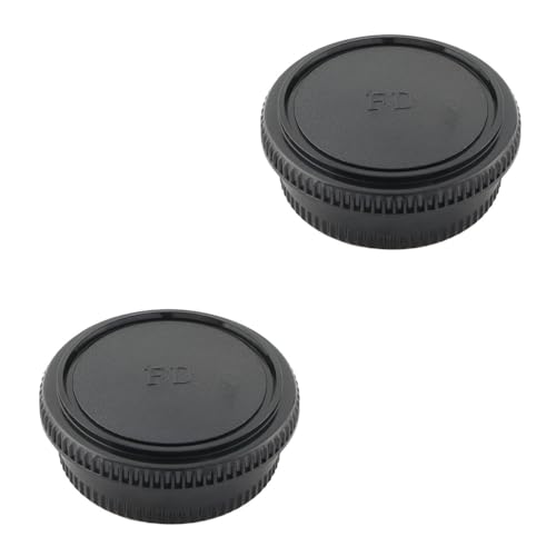 2 Pack Rear Lens Cap and Camera Body Cap Cover Kit for Canon F1 FTB TLb T90 T80 T70 T60 AL-1 AE-1 F-1 AV-1 at-1 and More FD FL Mount 35mm SLR Film Camera Lens