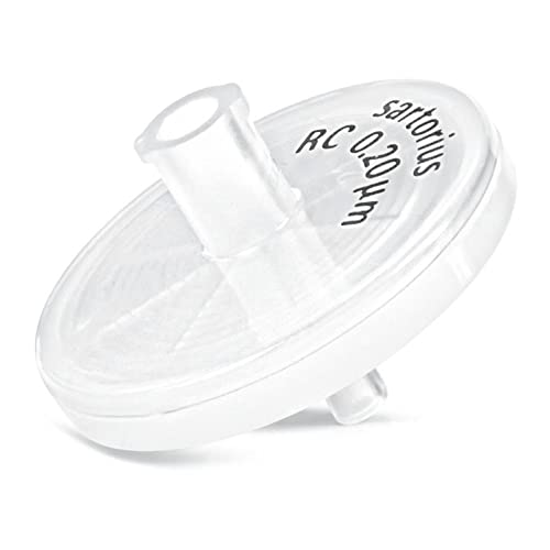 Image of Sartorius Minisart 17764----------Q RC25 Syringe Filter with Male Luer Slip, Regenerated Cellulose Membrane, Non Sterile, Opaque, 0.2m Pore Size (Pack of 500)