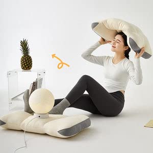 Knitted Cotton Neck-Support Sleeping Pillow, Feather Velvet Ergonomic Contour Cervical Pillow Neck Support Bed Pillow,Extra Soft Standard Size Pillow To Helps You Fall Asleep Quickly #TOP4