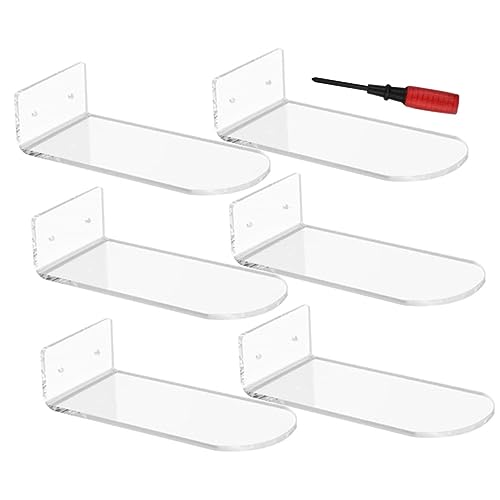 ABOOFAN Acrylic Shoe Display Shelves 6pcs Floating Racks Wall-Mounted Mounting Hardware for Shoe Collectors Random
