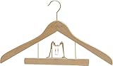 Dimensions : 45 x 2 x 20 cm M-Home  Cintre Galbé Combiné  Bois  Vernis Naturel  45 cm  LIEUTENANT  LUX2032