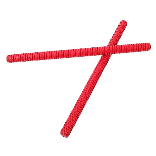 FOYTOKI 2Pcs Red Wooden Claves Percussion Instrument for Early Educational Rhythm Sticks for Boys for Learning Musical Patterns Rhythmic Foundations