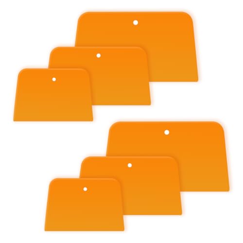 Osilly Car Body Filler Spreaders, 6PCS Plastic Reusable Squeegee Tools