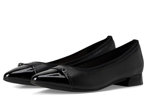 Clarks Women's Natalyn Dusk Pointed Toe Flats, Black Leather, 8.5 - image 1