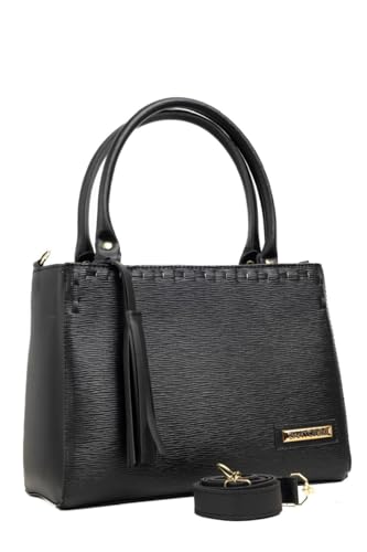 Bolsa Feminina Média com alça transversal Tiracolo para Mulher, Santorini. (Preto)