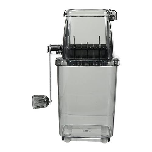 Plookyoe Trituradora de hielo portátil de 2 litros, máquina de hielo de manivela para el hogar, chip de hielo, manual A