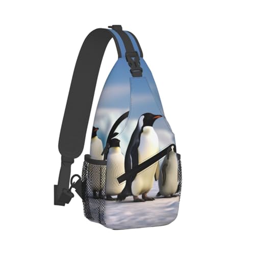 Bolso cruzado masculino y femenino estilo sling casual miniatura 2
