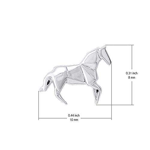 Boma Jewelry Sterling Silver Origami Horse Stud Earrings #TOP4