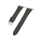 compatible with Apple Watch アップルウォッチ用 バンド ベルト エプソンレザーベルト クロカラント KUROCURRANT 44mm 45mm 46mm 49mm用 Series11/10/9/8/7/6/5/4/3/2/1/SE/SE2/Ultra/Ultra2/Ultra3に対応 ブラック/シルバーパーツ