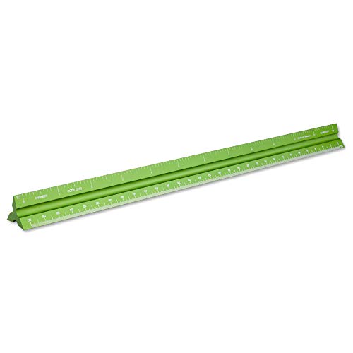 Image of Alumicolor Aluminum Engineer Solid Drafting Scale, 12IN, Green