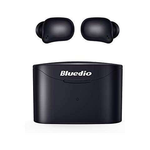 Bluetooth Earphones, Bluedio T Elf 2 Wireless Earphones True Wireless Earbuds 5.0 Bluetooth Headphones in-Ear Stereo Sports Headsets with Touch Control, Easy-pair,Total 35 Hours Cover