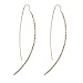 WeiVan Gold Arc Earrings Curved Bar Long Hook Drop Earring Delicate Hoop Earrings