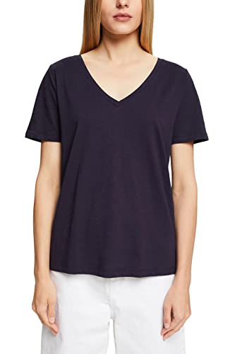 Esprit 992cc1k322 T-Shirt, 400/bleu Marine, S Femme