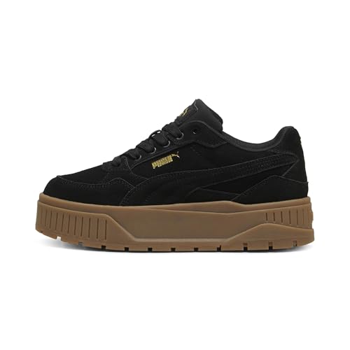 Puma Women's Karmen II Idol, Suede-Puma Black-Puma Black-Puma Gold, 9.5