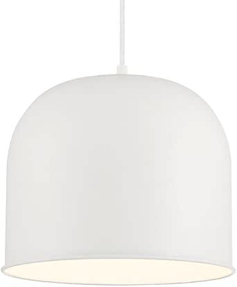 Minka Lavery 6202-44 Vantage Pendants Metal Bell Mini Pendant Light, 1-Light 60 Watt, 11"H x 11"W, White