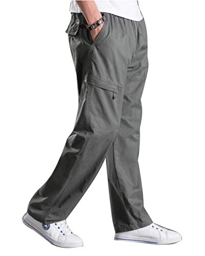 Men's Straight-fit Stretch Cargo Pant Relaxed Fit Elastic-Waist Travel Pant2