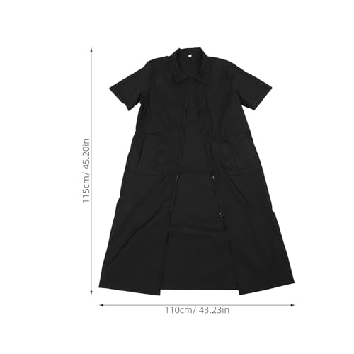Delantal para peluquería de mascotas uniforme con cremallera y mangas 2
