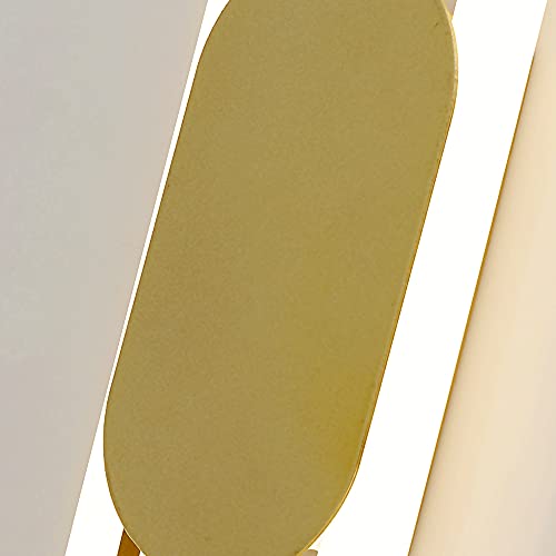 Aplique de pared LED moderno de anillo largo dorado y acrílico de 13W 6