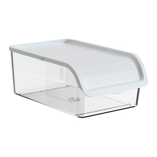 de Almacenamiento de Tazas | Apilable de Gran Capacidad con Tapa Semiabierta,de Almacenamiento para Juego de Tazas de Té con Tapa | Para Cocina Despensa Armario Refrigerador Alimentos Bebidas Latas de