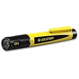 Ledlenser EX4 ATEX Zone 0 LED Intrinsically Safe Pen Torch, x2 AAA Battery, 50 Lumen IP66 Waterproof Pocket Torch, Up to 7 Hours Run Time, for Use in Explosive Atmospheres - Fuel Tanks, Grain Silos