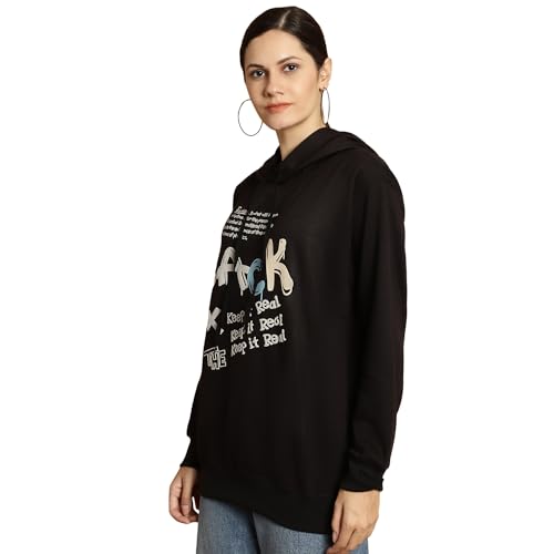Image of Mack Jonney Printed Hooded Cotton Fleece Sweatshirt for Women-MACK32482