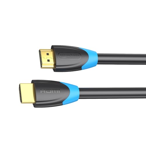 Image of amazon basics HDMI Cable, High Speed, Supports 3D, 4K@60Hz, ARC and CEC Extension, Gold-Plated Connectors, Compatible with TV, Set-Top Box, Gaming Consoles, Blu-Ray (2 Meters)