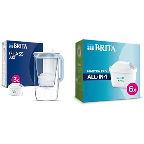 BRITA Glass Water Filter Jug with MAXTRA PRO Cover