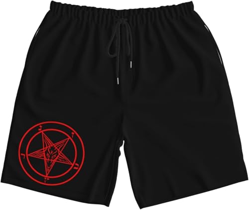 Baphomet Satan Symbol Mens Swim Trunks Quick Dry Board Shorts 7