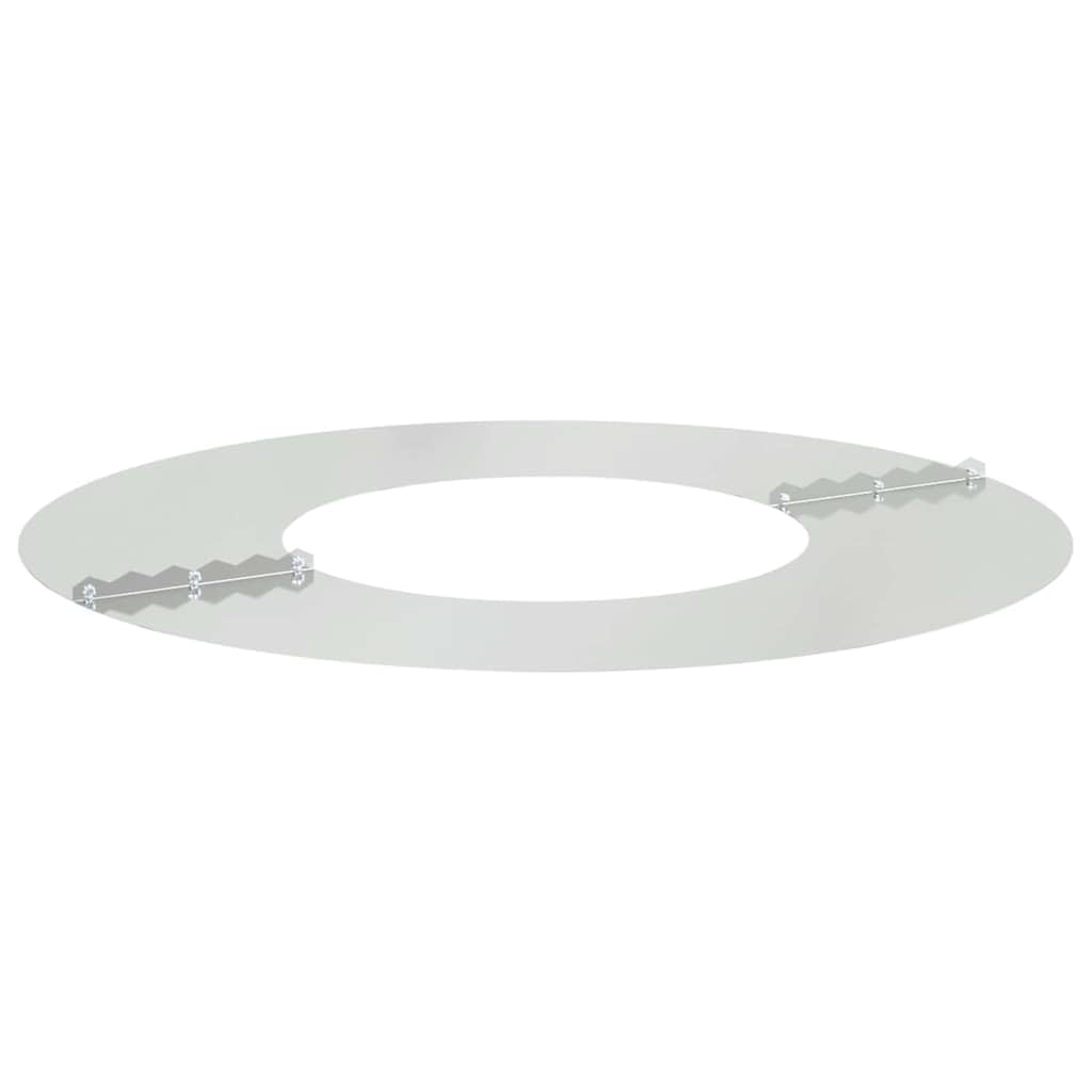 Anillo de construcción de acero galvanizado plateado 60 x 60 cm – Robusto anillo de árbol como borde de corte y protección de raíces – Disco de árbol cuadrado para jardines, parques y