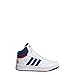 Adidas Hoops 3.0 Mid Basketball Shoe, White/Victory Blue/Better Scarlet, 11 US Unisex Little Kid