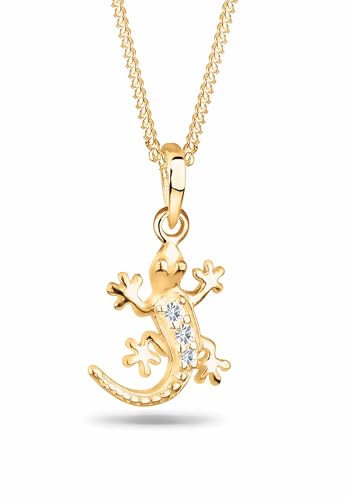 Collier gecko argent 925 et cristaux idéal pour vos tenues d'été
