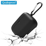 Geekria Silicone Case Cover Compatible with Soundcore by Anker Liberty Air 2 True Wireless Earbuds, Protective Earphones Skin Cover with Keychain Hook, Charging Port Accessible (Black) - Image 2