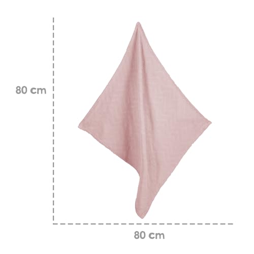 Roba Coperta Per Neonati E Bambini Lil Planet - Effetto Maglia - Cotone Biologico - Certificato Gots - 80 X 80 Cm - Idrorepellente - Traspirante E Lavabile - Per Lettino, Culla E Carrozzina - Rosa - 7
