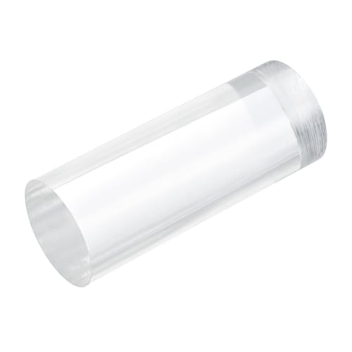 MECCANIXITY 1pcs Acrylic Round Rods 1 9/16" x 4" Clear Acrylic Dowel Rods Sticks Plastic Sticks Strip for DIY Crafts Lighting Gardening Decorations - 40mm x 100mm