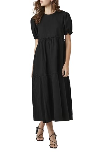 white christmas dresses Cyrus Denim Ruffle Dress main image 1
