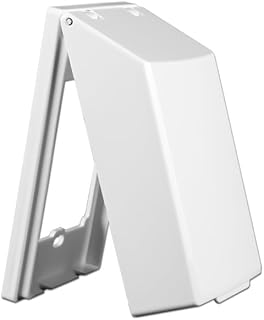 コンセントカバー 防水ボックス コンセント 保護 カバー セキュコンセントカバー カバーコンセント 防水コンセント難燃性 感電から守れる 取り付け簡単 盗電防止 防塵 浴室 リビングルーム バルコニー キッチン 型番:120、小サイズ/白/角穴です